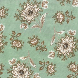 Tissu imprimé floral vert