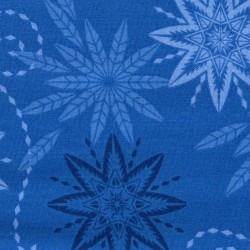 Tissu imprimé bleu