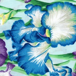 Tissu imprimé iris barbu