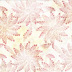 Tissu batik crème à motif...
