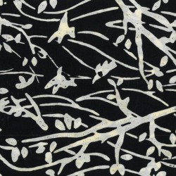 tissu batik noir et blanc...